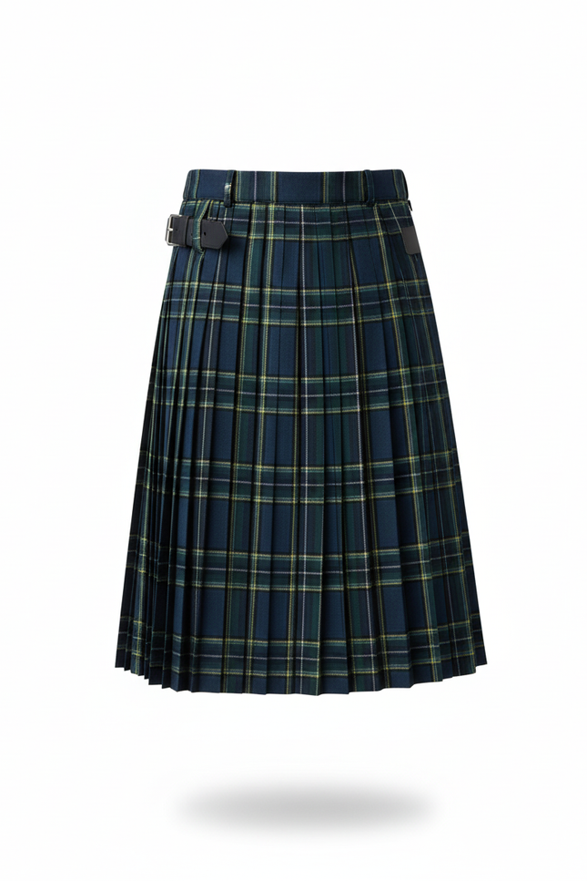 Jupe Homme Carreaux Plissée Décontractée