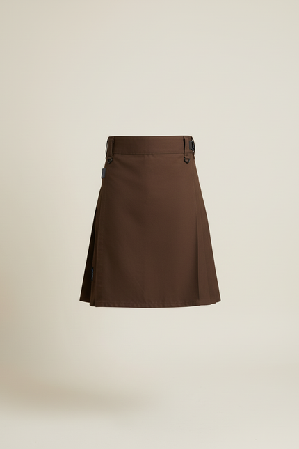 Jupe Homme Marron Plissée