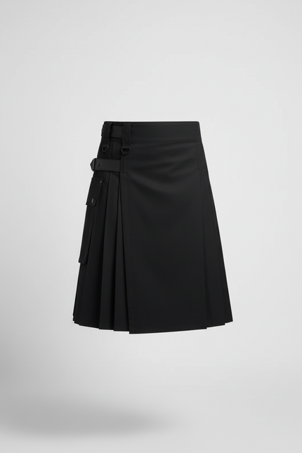 Jupe Homme Noire Plissée Gothique