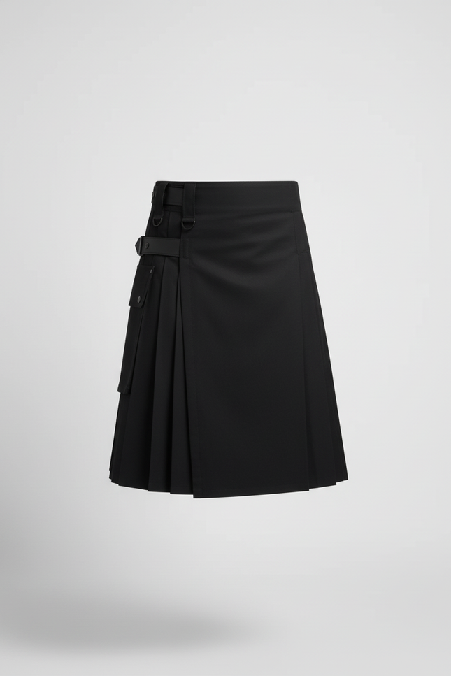 Jupe Homme Noire Plissée Gothique