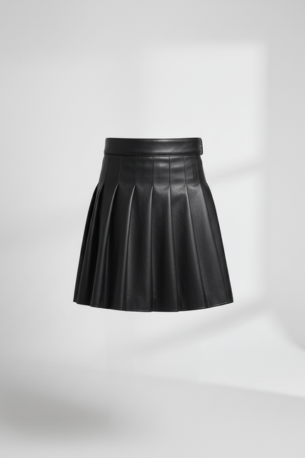 Jupe Homme Simili Cuir Plissée Chic