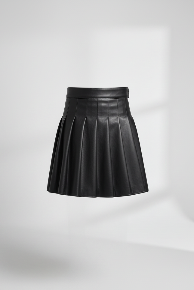 Jupe Homme Simili Cuir Plissée Chic