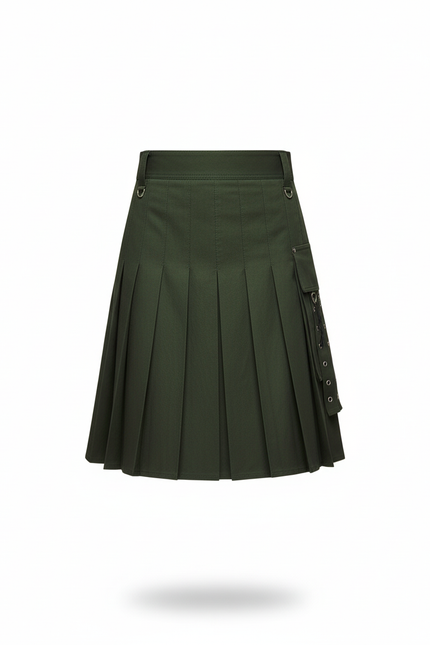 Jupe Homme Verte Festival Plissée