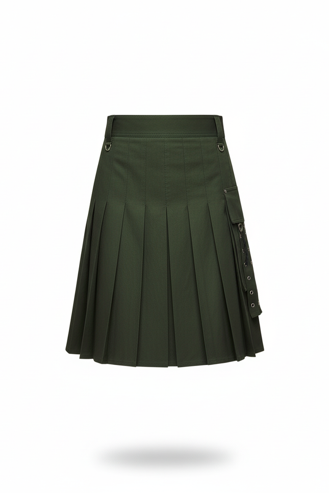 Jupe Homme Verte Festival Plissée