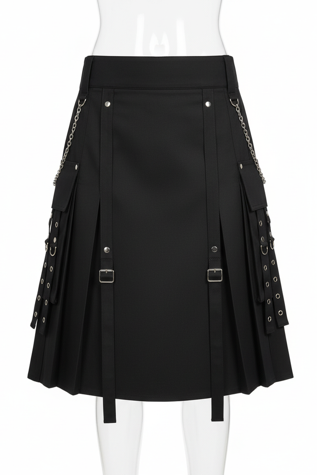 Jupe Homme Noire Plissée Chic Contemporaine