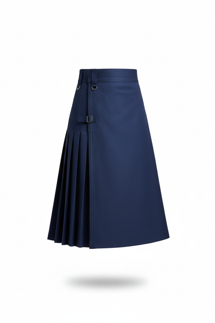 Jupe Homme Écossaise Bleue Plissée