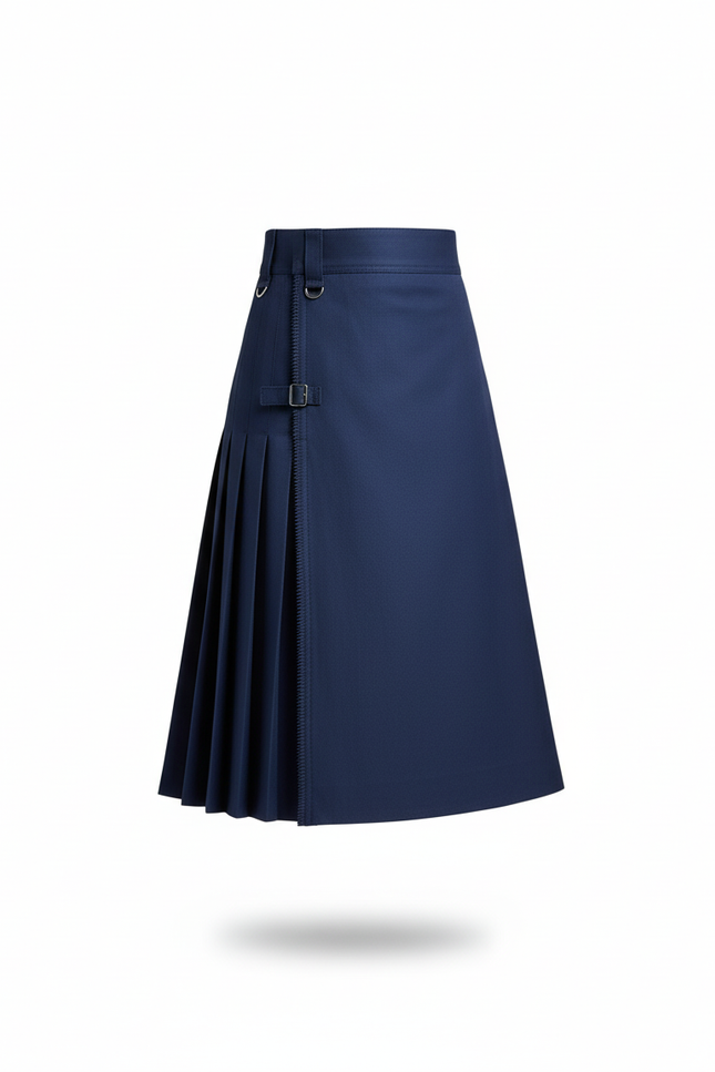 Jupe Homme Écossaise Bleue Plissée