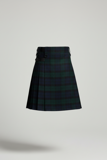 Jupe Homme Tartan Vert Plissée
