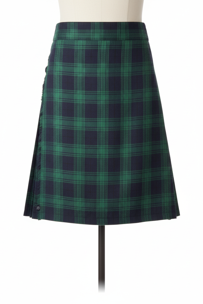 Jupe Homme Écossaise Vert Marine Plissée