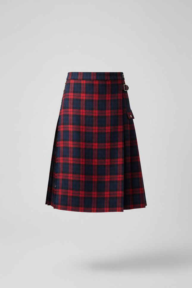 Jupe Homme Plissée Carreaux Écossais Décontractée