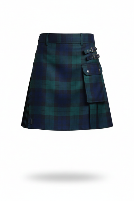 Jupe Homme Écossaise Plissée Décontractée Naturelle