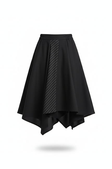 Jupe Homme Noire Fluide Asymétrique