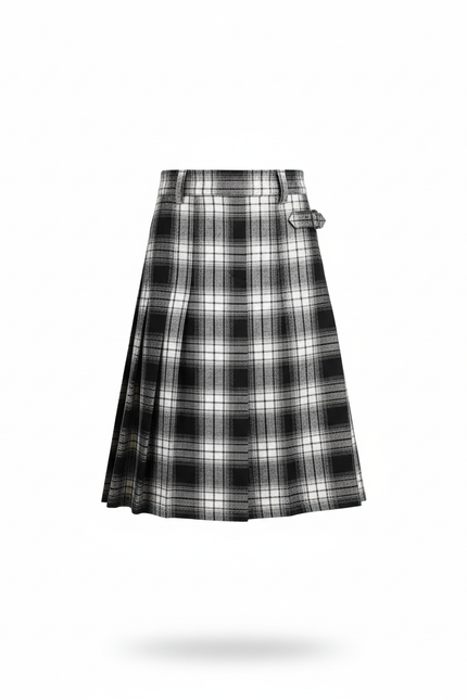 Jupe Homme Tartan Plissée Chic Formelle