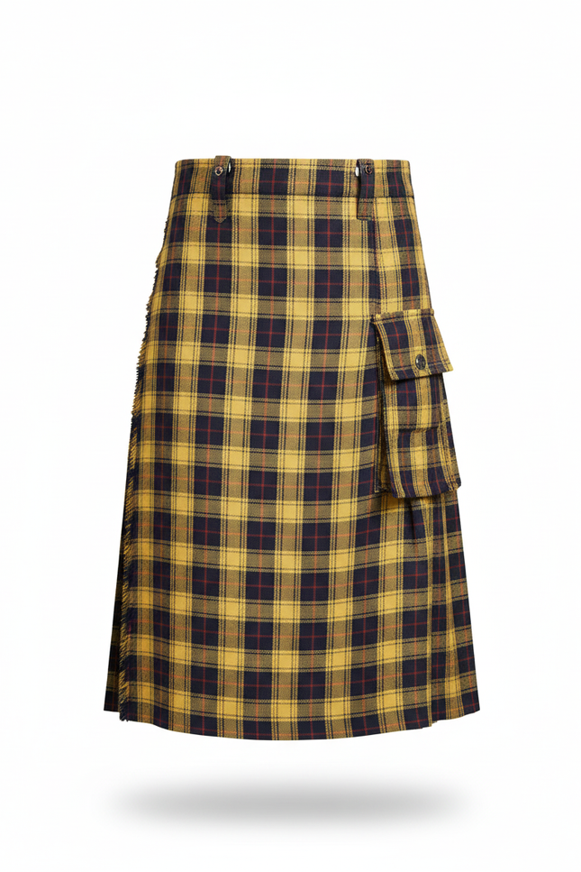 Jupe Homme Tartan Plissée Décontractée