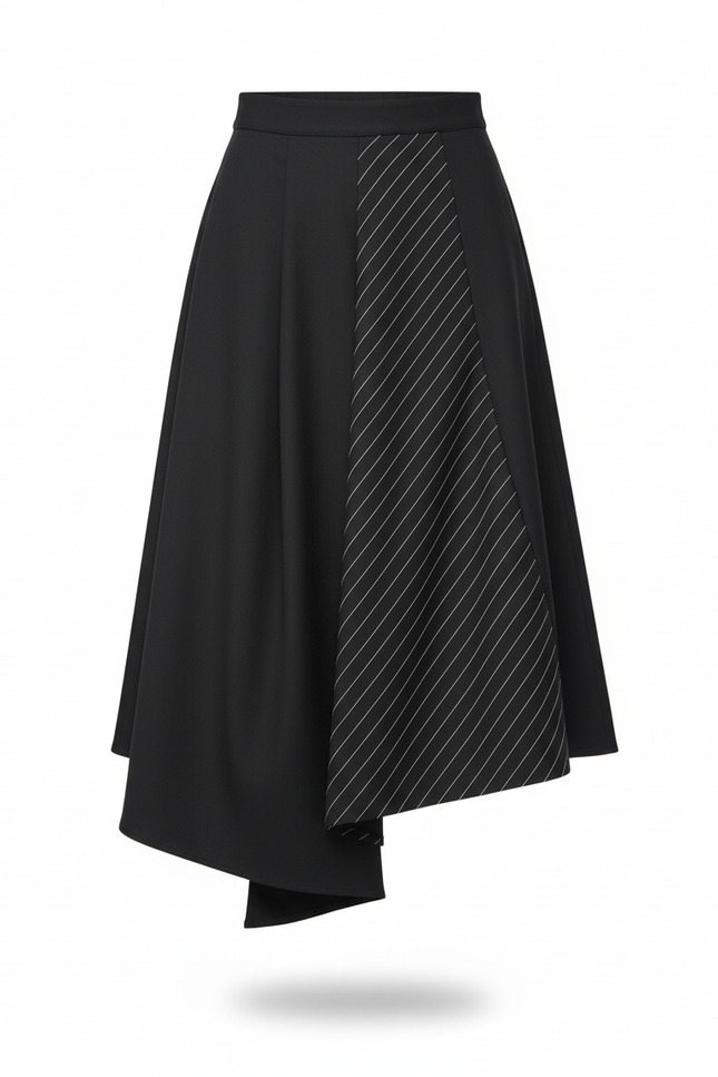 Jupe Homme Noire Asymétrique Chic
