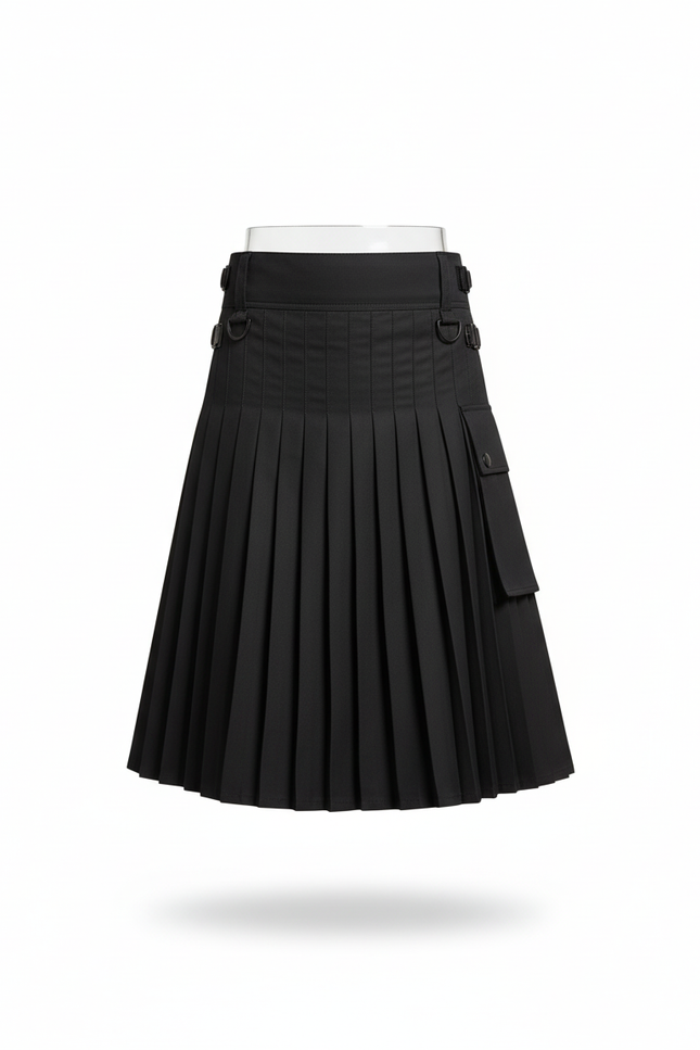 Jupe Homme Noire Plissée