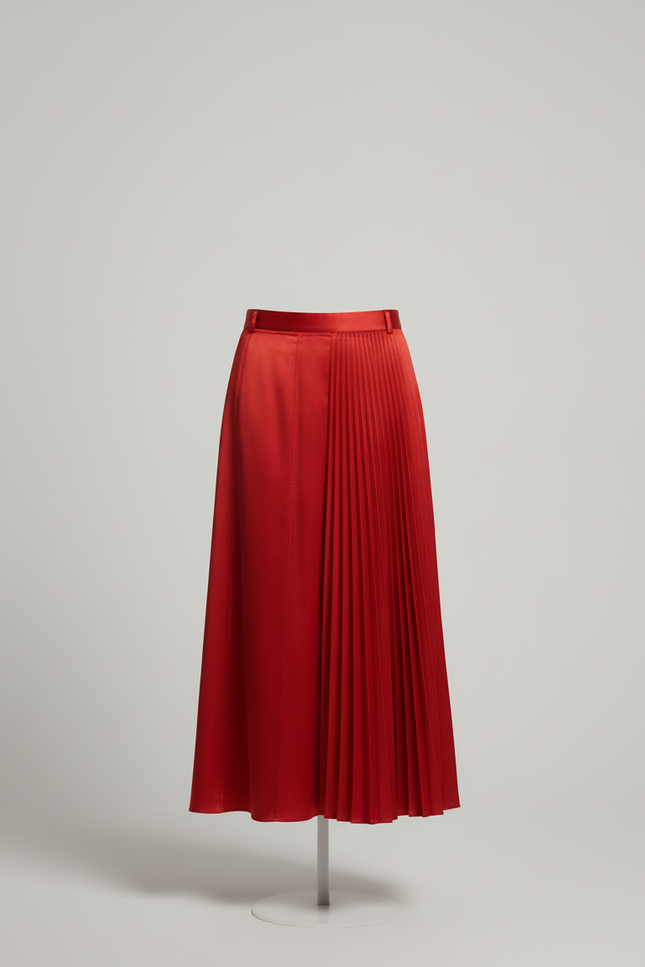 Jupe Homme Rouge Déstructurée Plissée