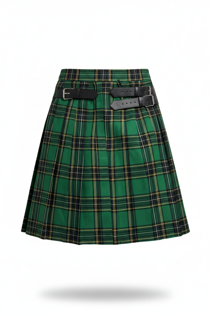 Jupe Homme Verte Écossaise Plissée Originale