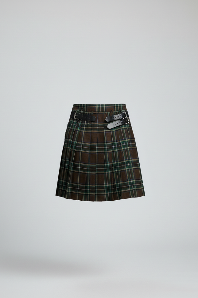 Jupe Homme Écossaise Plissée Chic Élégante