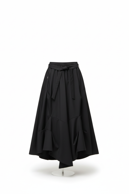 Jupe Homme Noire Plissée Fluide