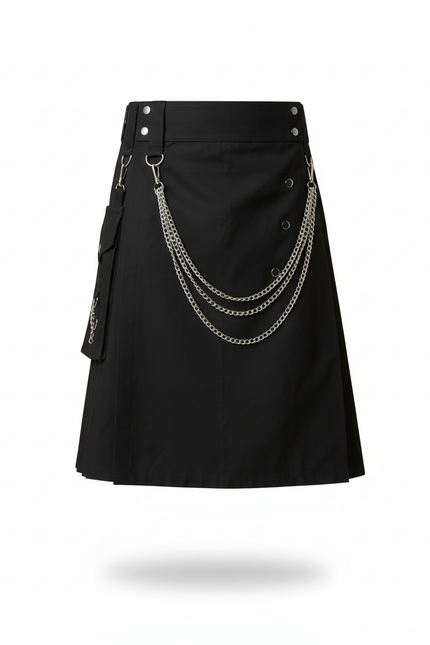 Jupe Homme Noire Steampunk Décontractée