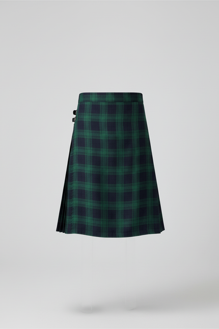 Jupe Homme Écossaise Verte Plissée Décontractée