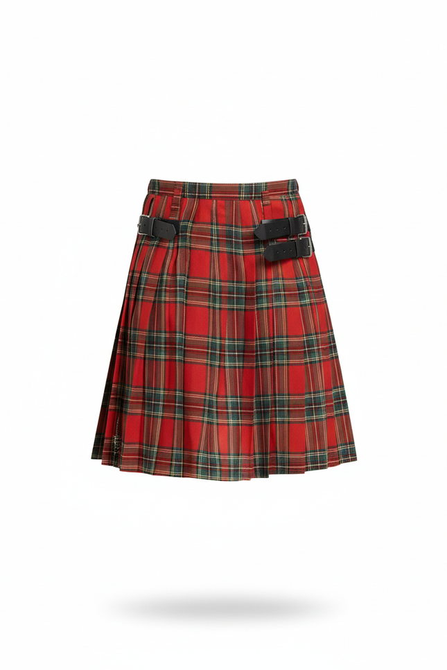 Jupe Homme Écossaise À Carreaux Plissée