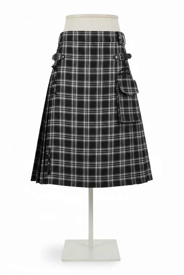 Jupe Homme Écossaise Plissée Vintage