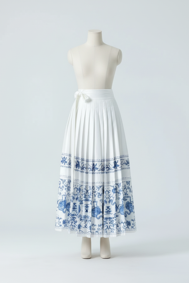 Jupe Homme Blanche Imprimée Décontractée