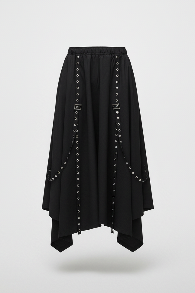 Jupe Homme Noire Œillets Gothique