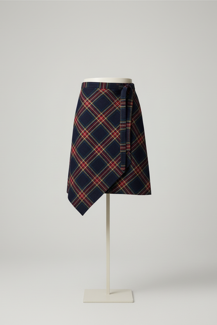 Jupe Homme À Carreaux Asymétrique Chic