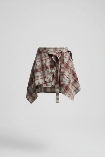 Jupe Homme Carreaux Asymétrique Décontractée Tendance