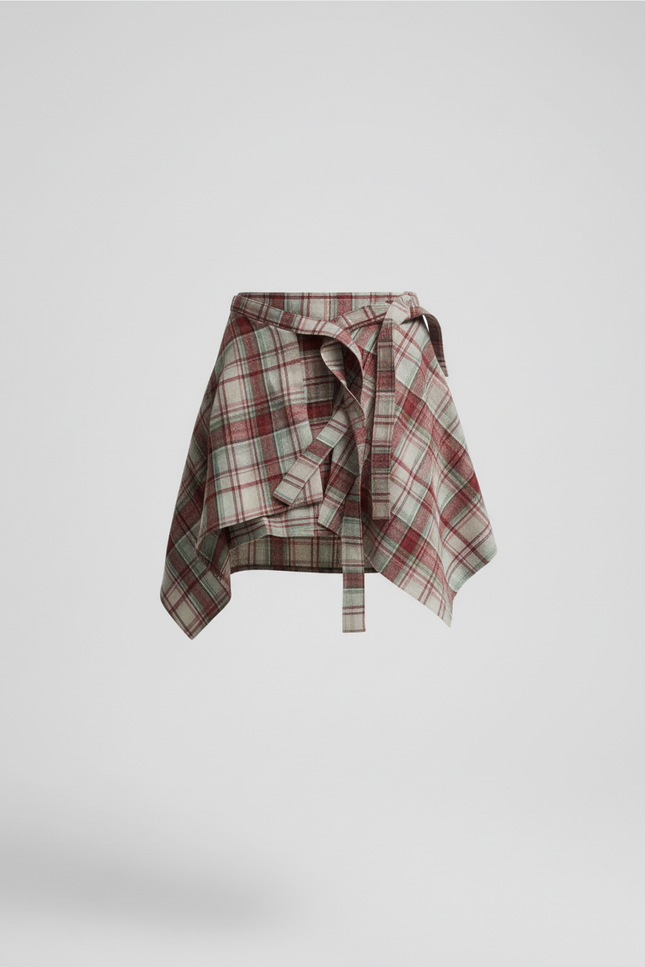 Jupe Homme Carreaux Asymétrique Décontractée Tendance