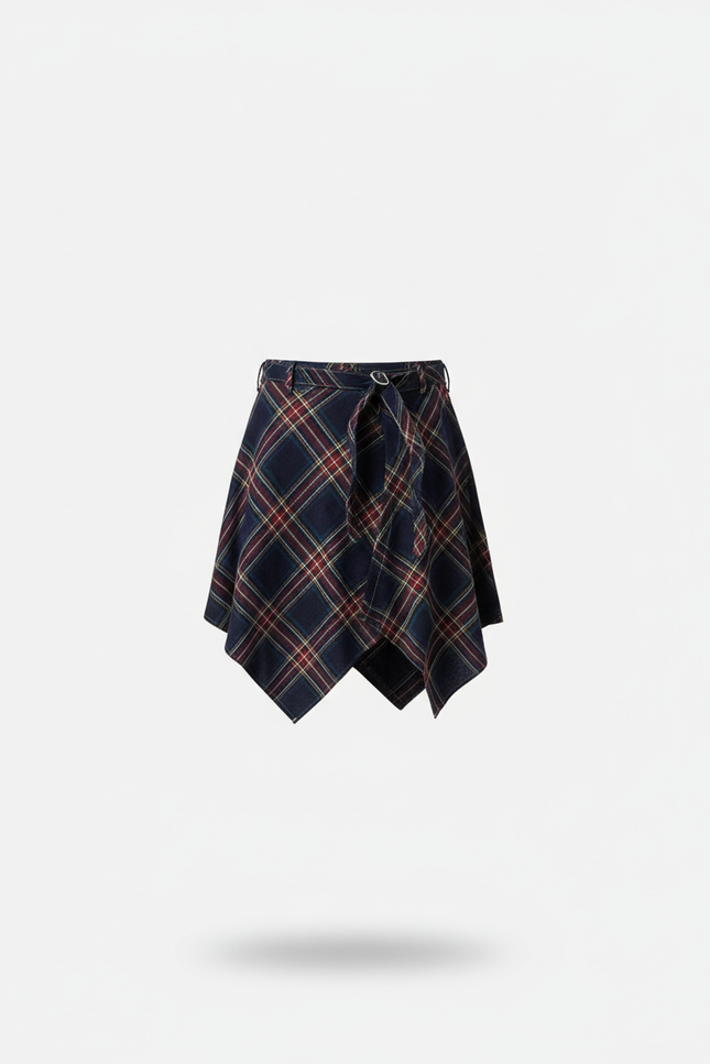 Jupe Homme À Carreaux Irrégulière Décontractée