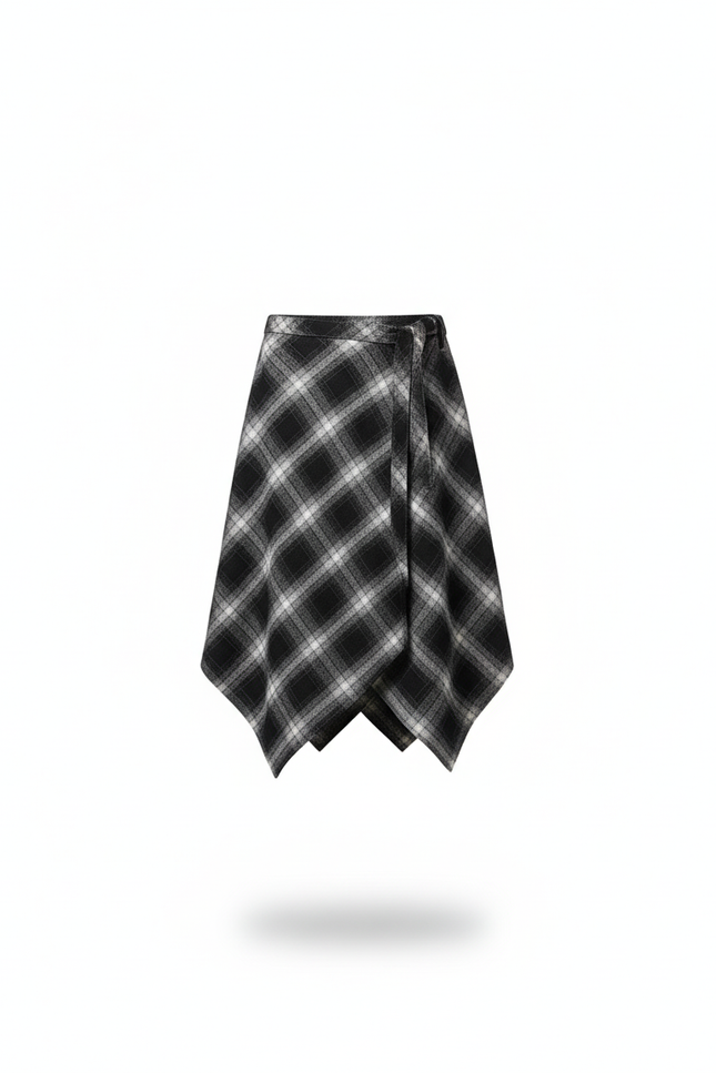 Jupe Homme Plaid Irrégulière Décontractée