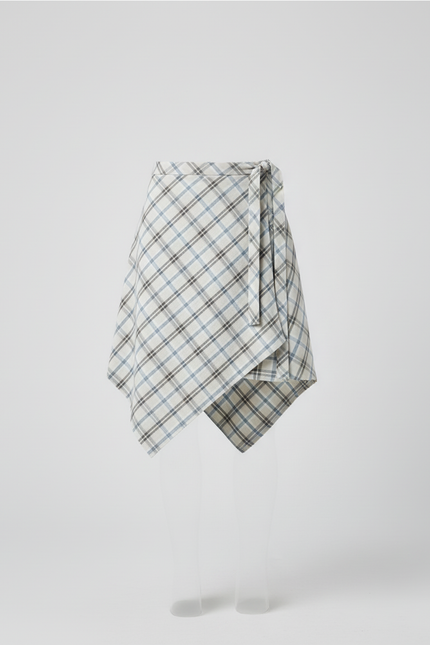 Jupe Homme Carreaux Asymétrique Décontractée Quotidienne