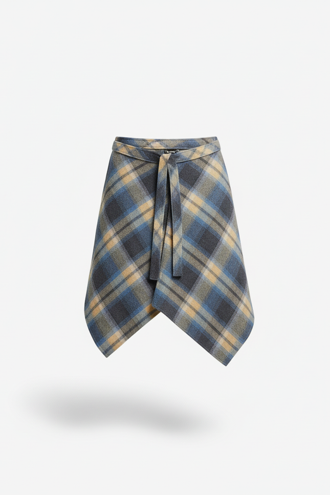 Jupe Homme À Carreaux Irrégulière Chic