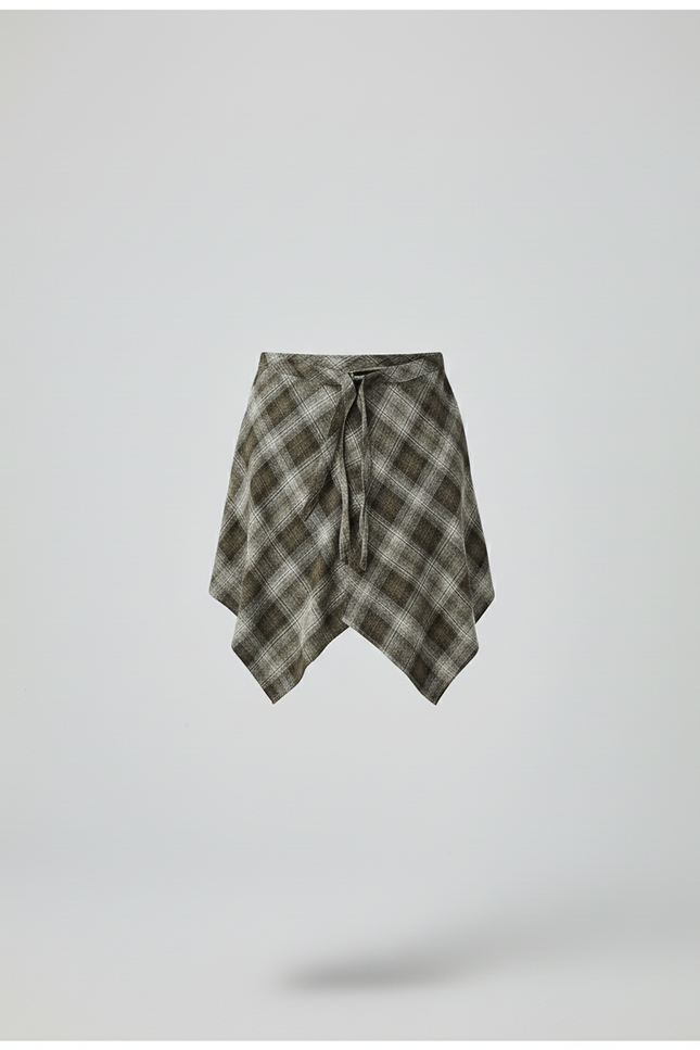 Jupe Homme Carreaux Asymétrique Décontractée Cool