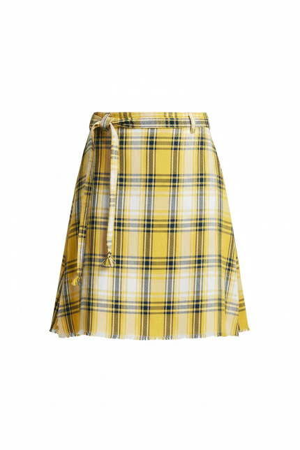 Jupe Homme Carreaux Jaunes Décontractée