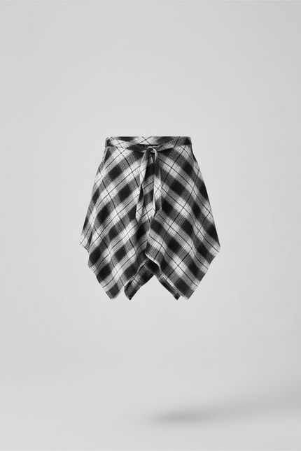 Jupe Homme Irrégulière Carreaux Décontractée