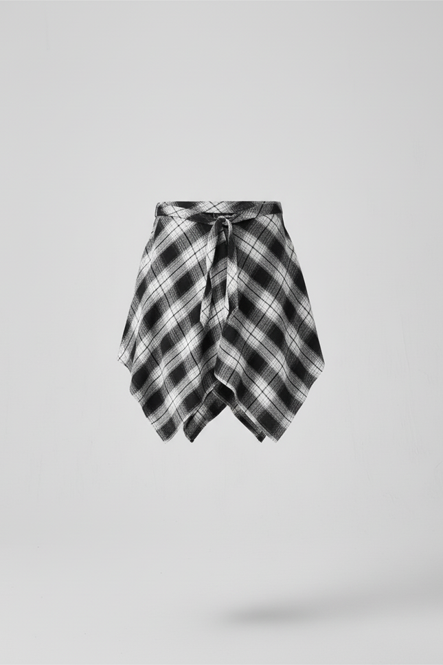 Jupe Homme Irrégulière Carreaux Décontractée