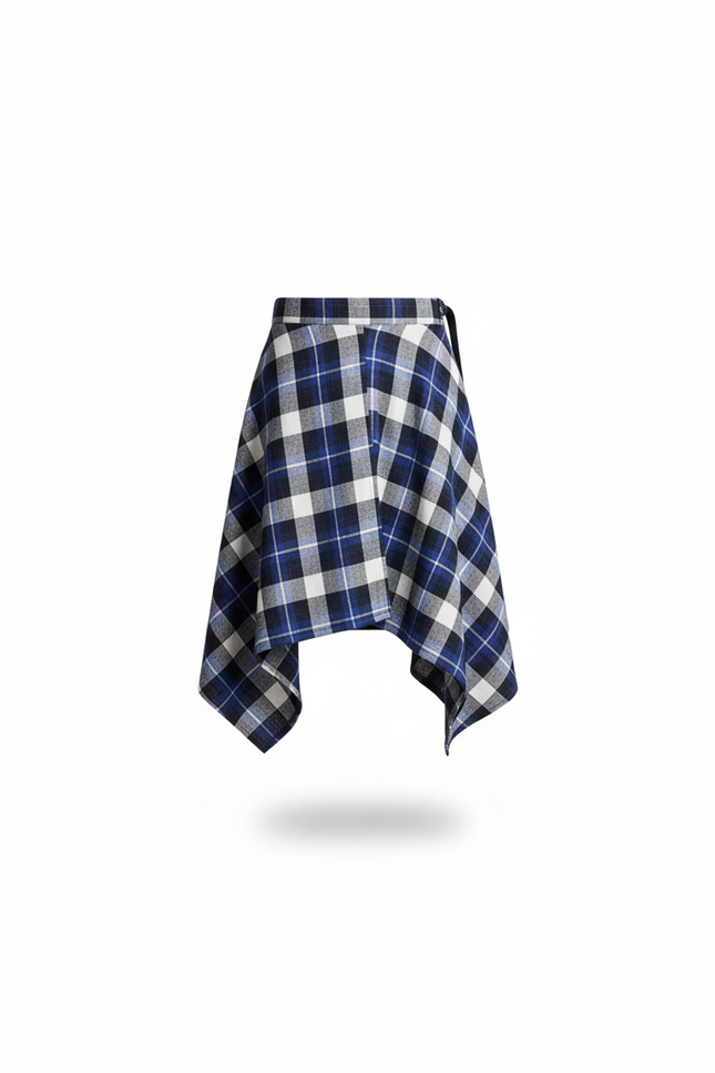 Jupe Homme Écossaise Asymétrique Décontractée Originale