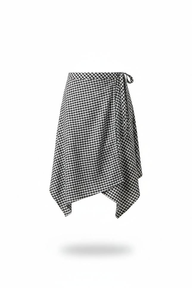 Jupe Homme Motif Écossais Asymétrique Décontractée