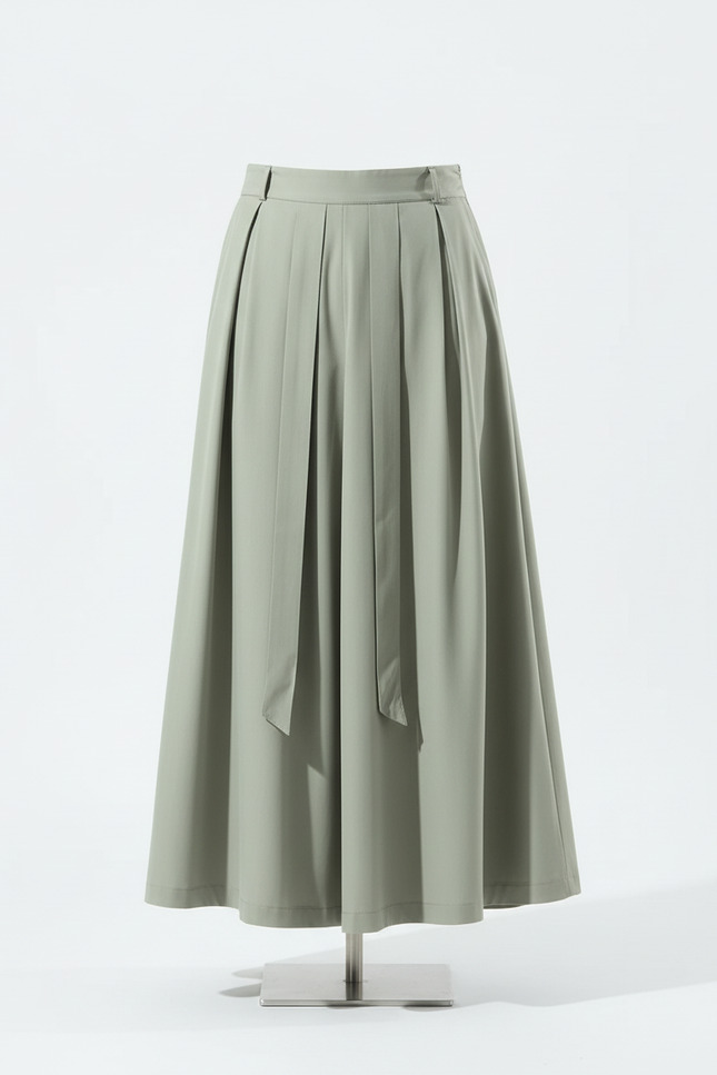 Jupe Homme Vert Kaki Plissée Fluide