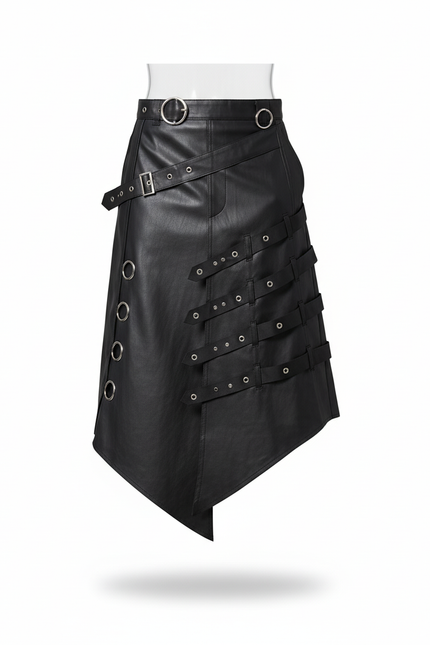 Jupe Homme Asymétrique Œillets Techwear