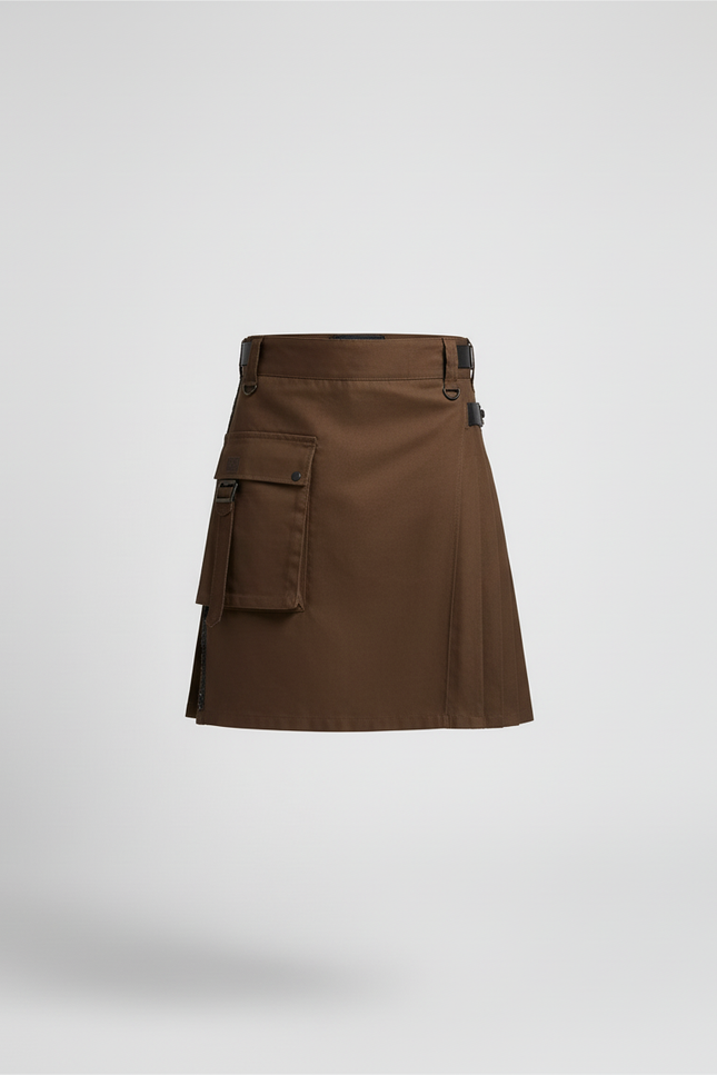 Jupe Homme Marron Cargo Décontractée