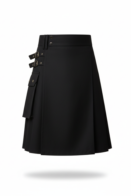 Jupe Homme Noire Plissée Élégante