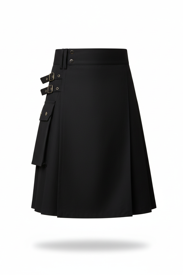 Jupe Homme Noire Plissée Élégante