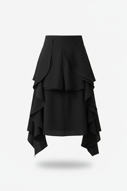 Jupe Homme Noire Fluide À Volants